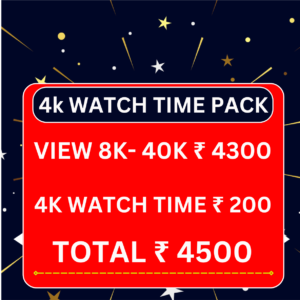 High-Quality Views (8k-40k) + 4,000 Watch Time 100% Non Drop